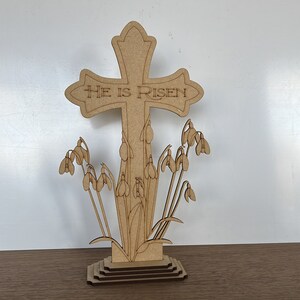 Croix NUMÉRIQUE, Pâques religieuses, Perce-neige, Croix de Pâques, Croix de bricolage, Dimanche de Pâques, DXF, Svg, fichier découpé, Croix de crucifix