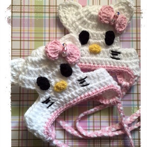 Miss Kitty Dog Hat - Crochet