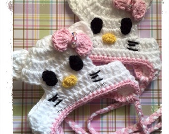 Miss Kitty Dog Hat - Crochet