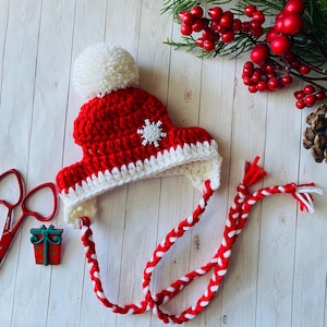 Chihuahua Small Dog Christmas Hat - Handmade Crochet Hat - Dog Accessories - Dog Photo Prop - Dog Santa Hat - Dog Holiday Hat