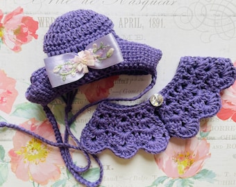 Crochet pet hat, dog hat and collar set, handmade dog accessories, pet photoshoot outfit, tiny dog crochet set, custom pet clothing