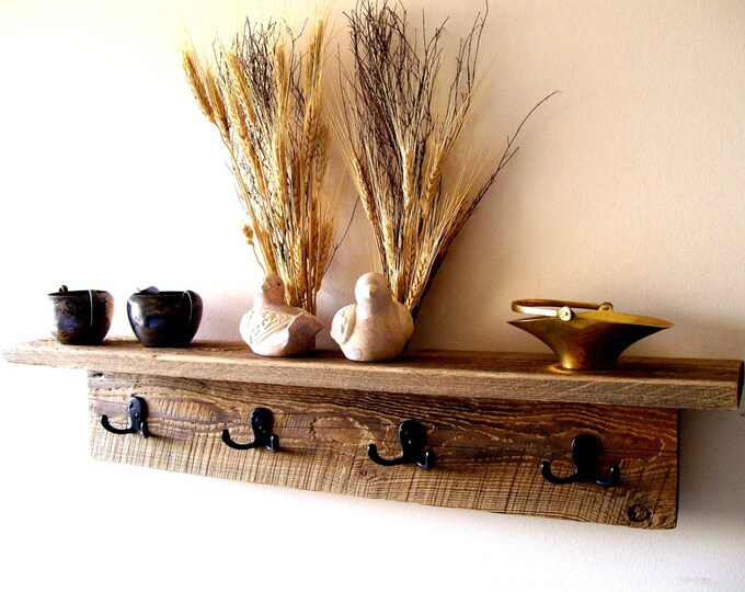 Wall Hung Coat Rack Shelf / Hat Rack / Key Rack / Towel Rack Etsy