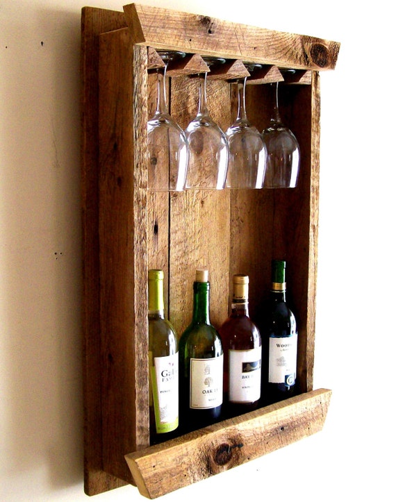 Wine Bottle Rack / Wine Rack / Wine Glass Holder / Wine Glass Etsy