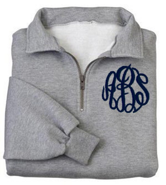 quarter zip pullover sweatshirt