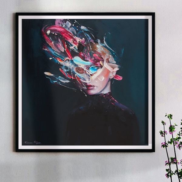 Spring rain - Giclee print, painting print, contemporary art prints, abstract woman, wall art print, modern portrait, abstract painting