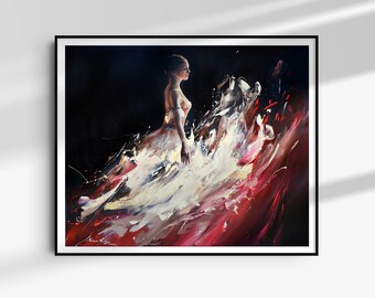 Ballerina Giclee Print: Contemporary Dancer Art