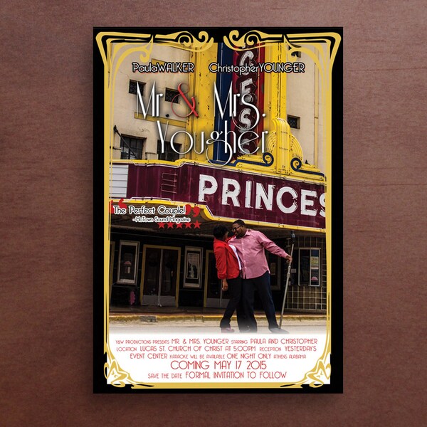 Save the date movie poster etsy