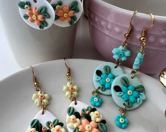 Boucles d’oreilles florales