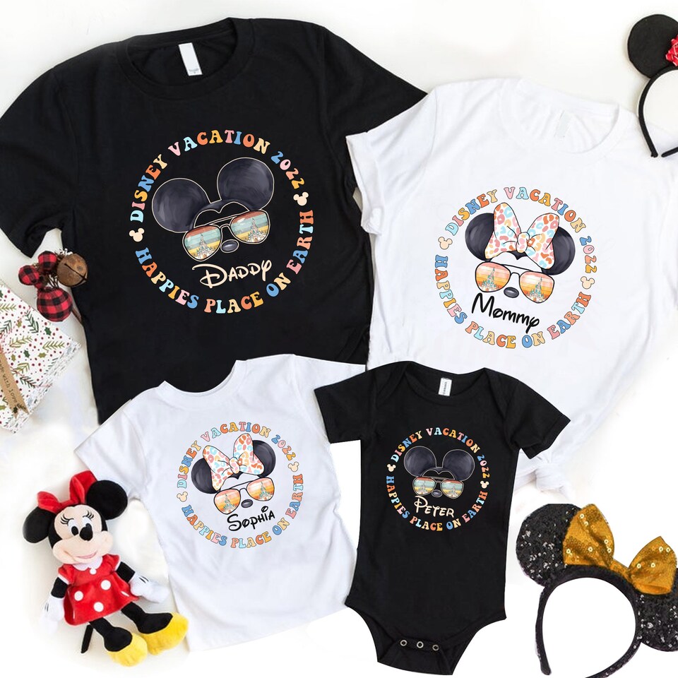 Disney Family Shirts, Disney World Shirt, Happiest Place On Earth, 2022 Family Vacation Shirt