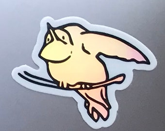 Holographic Hummingbird: Dragon Mode I Bird Vinyl Sticker