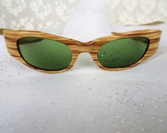 GAFAS DE SOL VINTAGE RARE Wood Grain, Gafas de sol de rayos de tono, Gafas de sol Ray Ban, Gafas de sol vintage Cat Eye, Gafas de uso ocular coleccionables