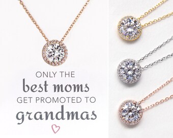 Mothers Day Gifts, Gift For Grandma, Gifts for Mom, Birthday Gift, Solitaire Necklace