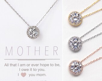 Mothers Day Gift, Gifts For Mom, Gift Mom Necklace, Gift for Mom, Mothers Necklace, Pendant Necklace, N398-12