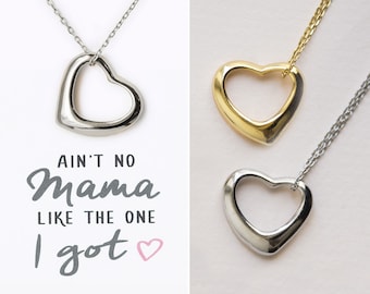 Mothers Day Gift, Gifts For Mom, Gift Heart Necklace, Mom Gifts, Gift For Her, Heart Necklace, Sterling Silver Necklace