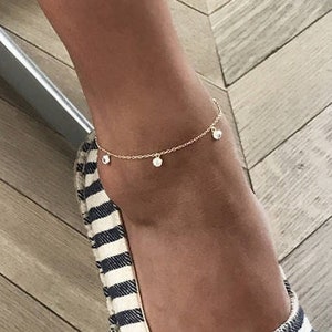 Ankle Bracelet, Anklet, Gold Anklet, Boho Jewelry, Dainty Anklet, Body Jewelry, ANK002