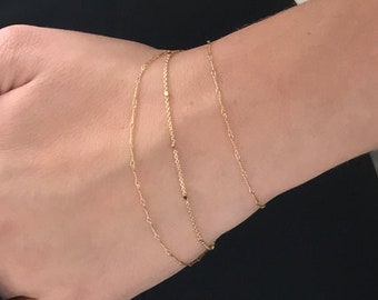 Dainty Bracelet, Gold Bracelet, Wrap Bracelet, Stackable Bracelets, B044