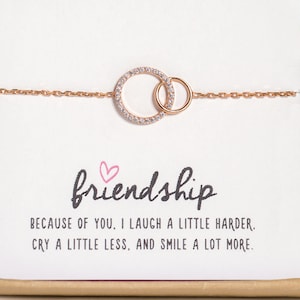 Friendship Bracelet, BFF Bracelet, Friend Gift, Best Friend Gifts, Rose Gold Bracelet