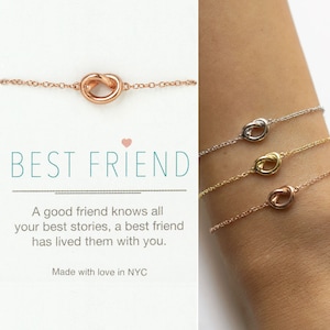 Braccialetto dell&#39;amicizia con nodo d&#39;amore, braccialetto BFF, regalo dell&#39;amicizia, regali per la migliore amica, braccialetto della migliore amica