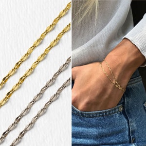 Silver Bracelet, Dainty Bracelet, Wrap Bracelet, Stackable Bracelets, Chain Bracelet, B035