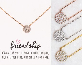 Gifts for Friends, Best Friend Gifts, Friendship Necklace, Best Friend Necklace, Rose Gold Necklace