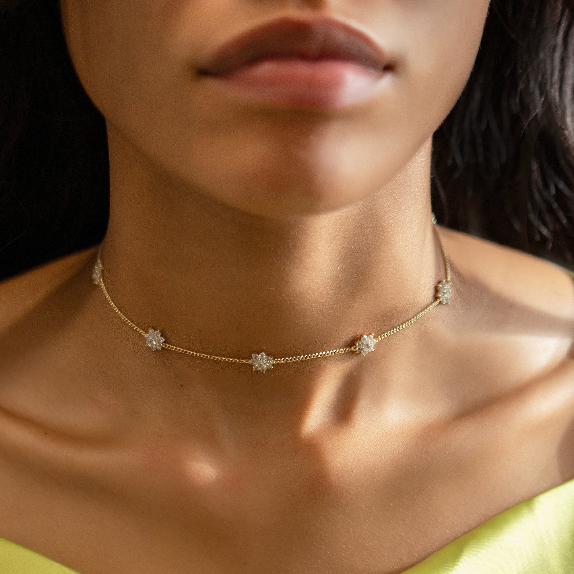 ★PEARLY MORE★ starry choker necklace New Sparkling Starry Choker Necklace For Women Anniversary