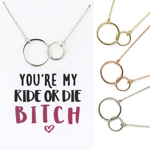 BFF Friendship Necklace, Friend Gift, Best Friend Gift, Best Friend Necklace, Ride or Die Necklace Gift