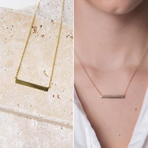 Dainty Necklace, Gold Necklace, Pendant Necklace, Bar Necklace, N253