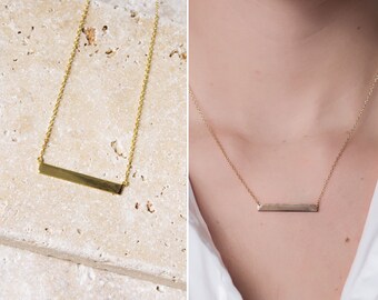 Dainty Necklace, Gold Necklace, Pendant Necklace, Bar Necklace, N253