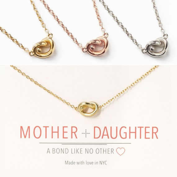 mother and daughter knot necklace