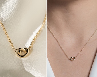 Dainty Necklace, Silver Necklace, Pendant Necklace, Minimalist Necklace, Love Knot Necklace,  N316