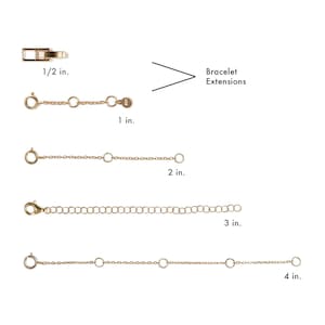 Extension, Necklace Extender, Bracelet Extender in Silver, Rose Gold, and Gold