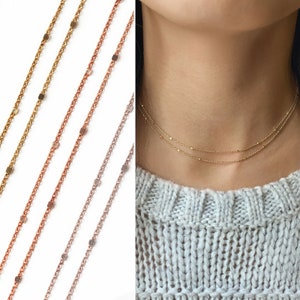Choker Necklace, Dainty Gold Choker Necklace, Gold Chain Necklace, N044