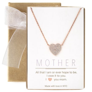 Mothers Day Gift, Gifts For Mom, Gift for Mom, Mom Gift, Mothers Necklace, Gift For Her, Mom Jewelry, Heart Necklace, N302-12 image 2