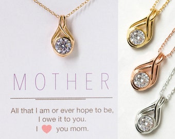 Mothers Day Gift, Gifts For Mom, Mom Gift, Mom Necklace, Gift for Mom, Gold Necklace, Pendant Necklace, N314-12