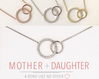 Mothers Day Gift, Gifts For Mom, Gift Mother Daughter Necklace, Mom Gifts, Gift For Her, Silver Necklace, N310-15