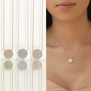 Crystal Necklace, Pendant Necklace, Rose Gold Necklace, Minimalist Necklace, N305