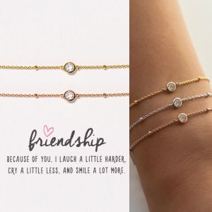Best Friend Gifts, Friendship Bracelet, Friend Gift, Solitaire Bracelet, B040-32