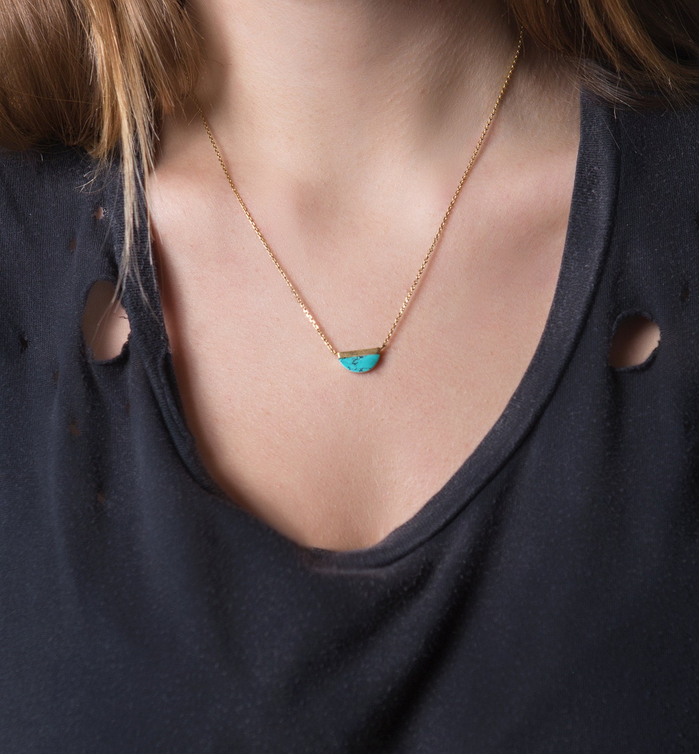 ネックレス・ペンダント Pearl and Turquoise Combi Necklace #9717 10x7 MM Pear Shape Blue Topaz and 1/20 Ctw Single Cut Diamon