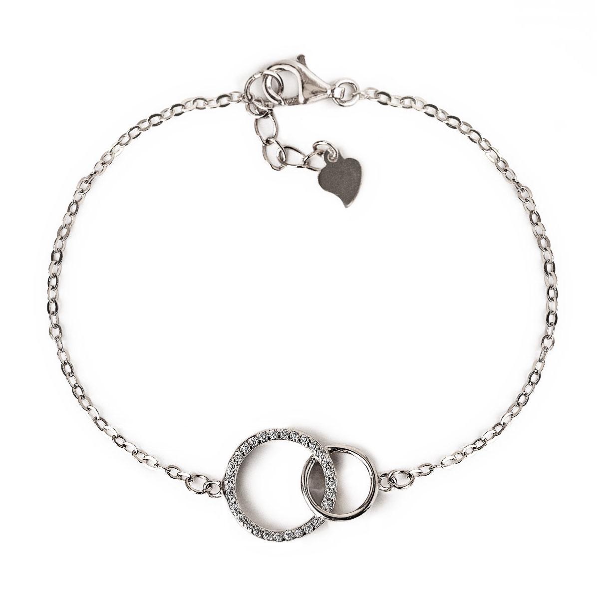 TANGPOET Bracciale Donna In Argento Sterling 925 Con Cristalli – Design Infinito, Catena Regolabile, Regalo Con Confezione Blu - 2