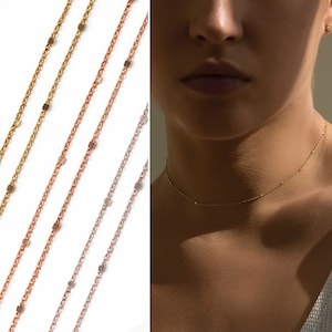 Gold Choker, Choker Necklace, Chain Necklace, Dainty Choker,  N044