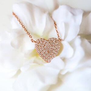 Mothers Day Gift, Gifts For Mom, Gift for Mom, Mom Gift, Mothers Necklace, Gift For Her, Mom Jewelry, Heart Necklace, N302-12 Rose gold