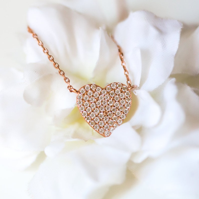 Mothers Day Gift, Gifts For Mom, Gift for Mom, Mom Gift, Mothers Necklace, Gift For Her, Mom Jewelry, Heart Necklace, N302-12 Rose gold