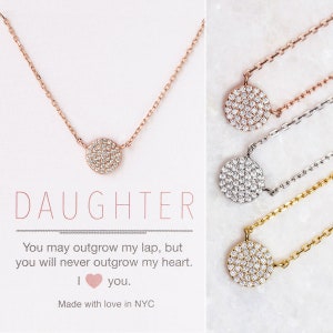 To My Daughter, Daughter Gift from Mom, Dad to Daughter, Rose Gold Necklace, Daughter Gift, To My Daughter Necklace Gift