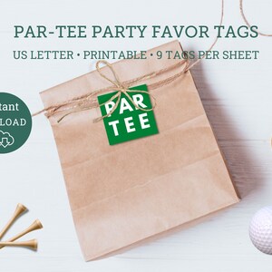 Golf Par-Tee Birthday Favor Thank You Tags, Golf ParTee, Golfing Party, Thank you party favors, Golf Kids party, Partee, Par-Tee, Foretee