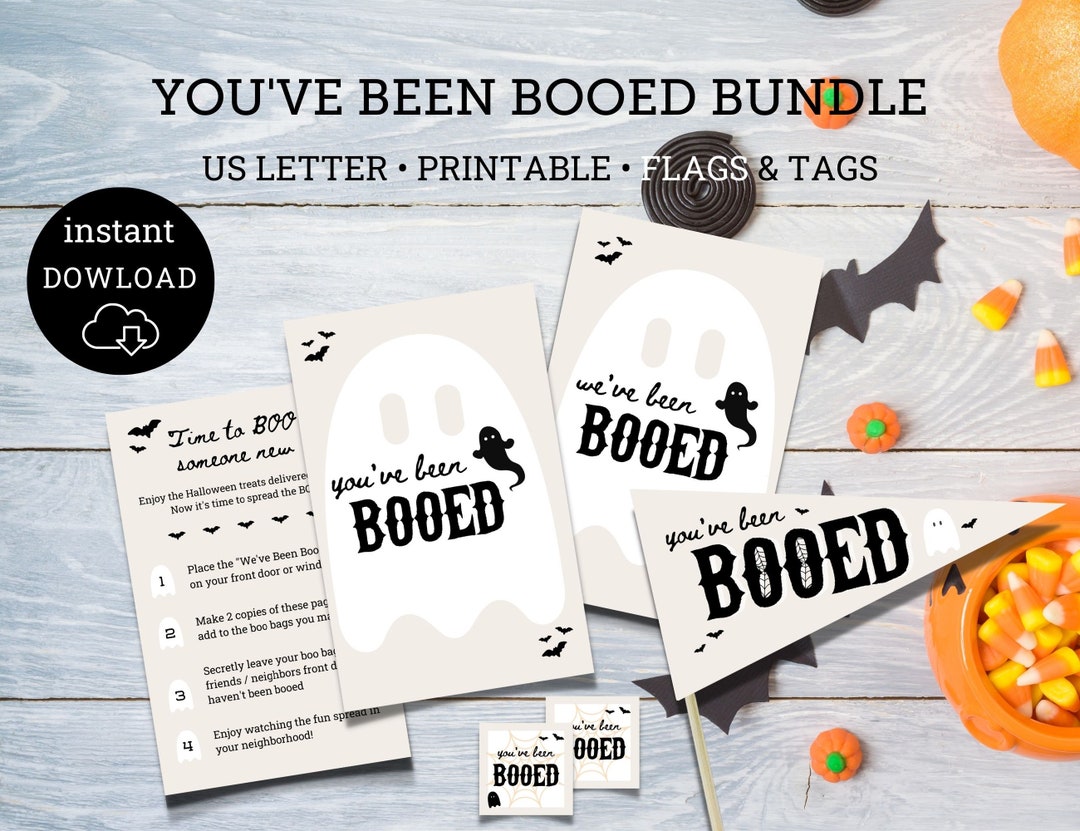 You've Been Booed Printable, You've Been Booed Kit, Halloween Boo Tags ...