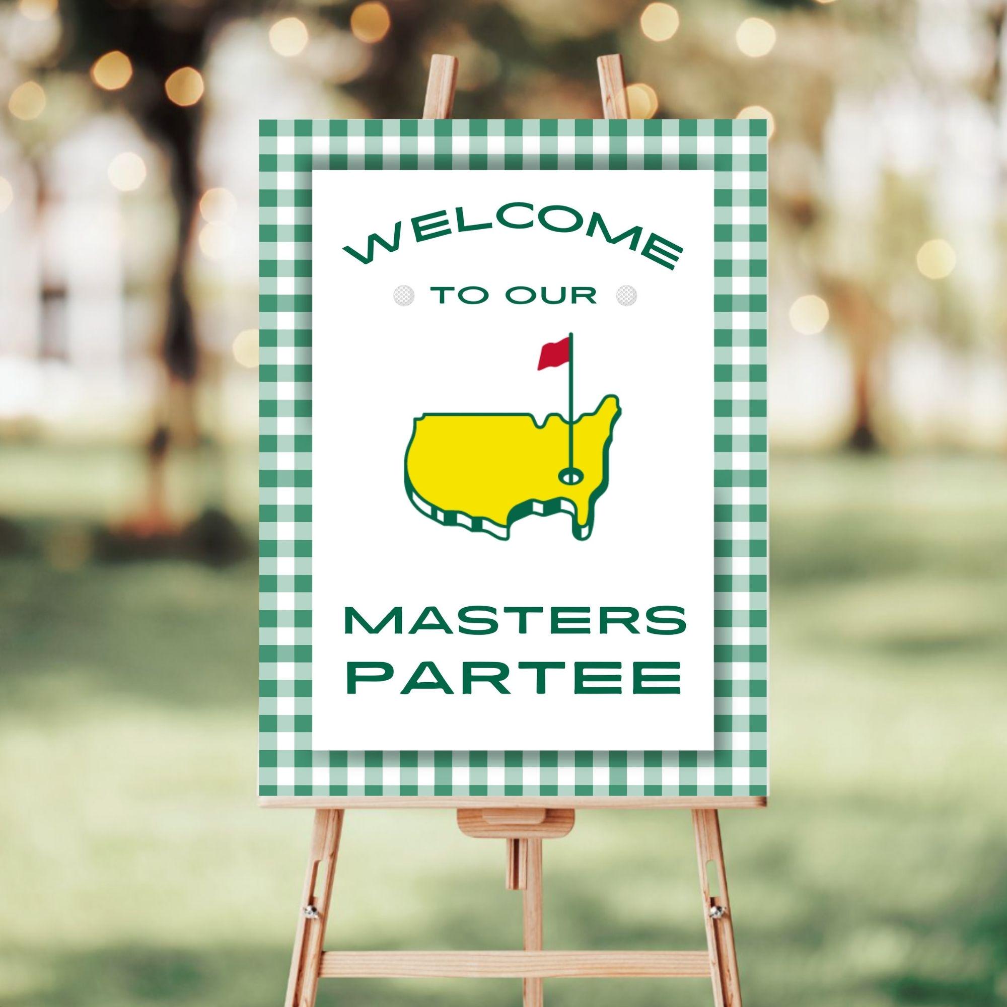Masters Partee Welcome Sign, Golf Party Decor (digital Download) - Etsy
