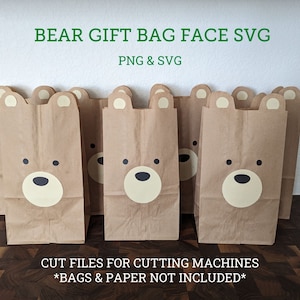Beary special birthday favor bag svg, svg cut files, Going on a bear hunt party svg, Beary Favor Bags SVG, Bear Birthday Party