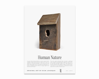 Birdhouse Poster | Human Nature Art Print | Paper Wall Art | Nick Levesque