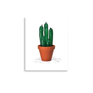 Balloon Cactus Art Print | Paper Wall Art | Nick Levesque