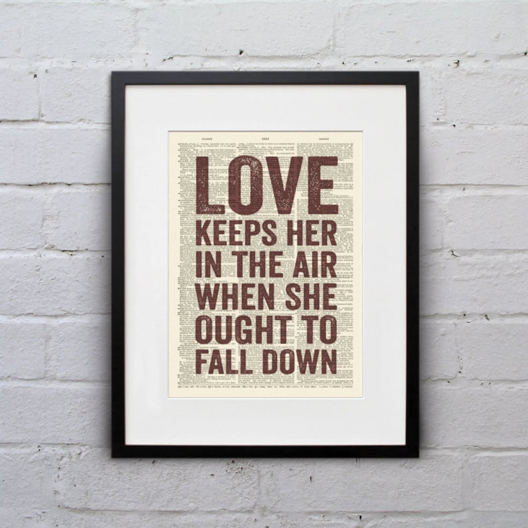 Buy Love Keeps Her in the Air When She Ought to Fall Down - Quote Firefly  Browncoat Serenity Dictionary Page Book Art Print - DPQU120 Online in India  ..., image size:1080x1080